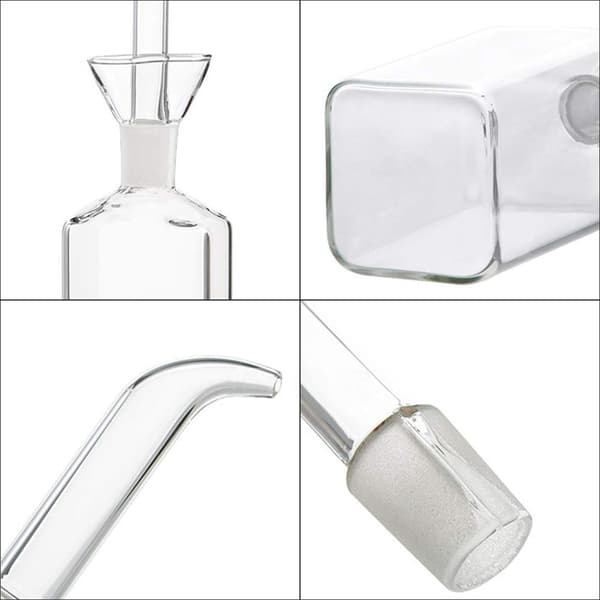 Glas Olivoljedispenser Flaska, Glas Matoljedispenser med Pip, lämplig för kök och grill (125ml/4.27oz, 2-pack)
