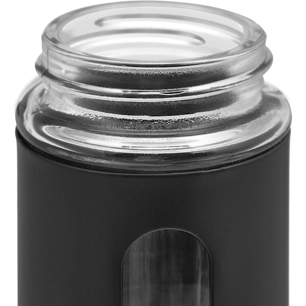 Krydderidispensere, Sæt med 12, 3 Hulstørrelser, Urter, 90ml, Glas og Rustfrit Stål, Sort/Sølv