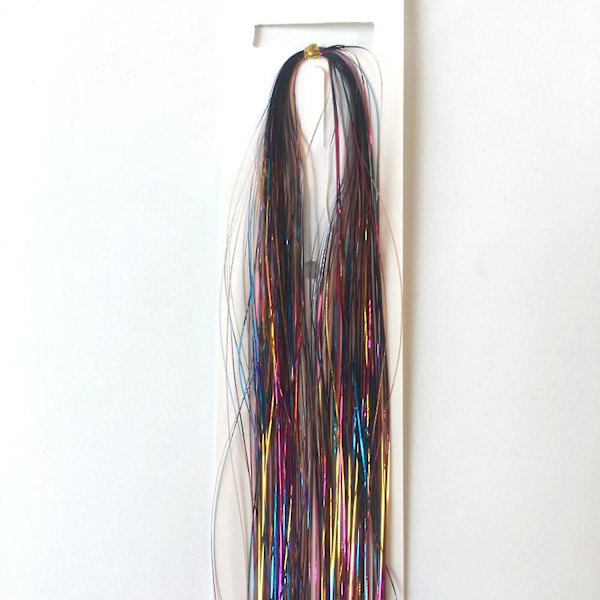 12 farger glitter hår extensions glitrende skinnende fargerike syntetiske hår for kvinner jenter