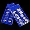 100pcs/pack False Nails Cowboy Style Flat Tip Ballerina Manicure DIY Salon Artificial Nails (Transparent)