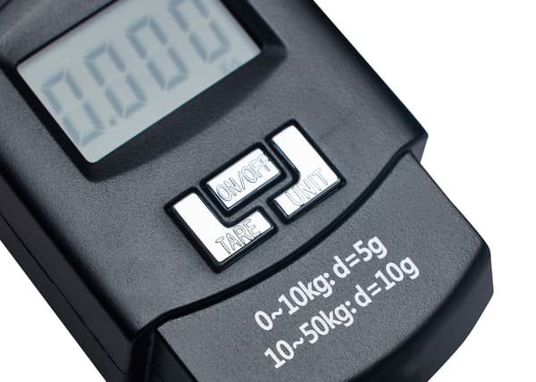 LCD Bagagevåg 50kg/110lbs Portabel Hängvåg för Resväskor, Rostfritt Stål.