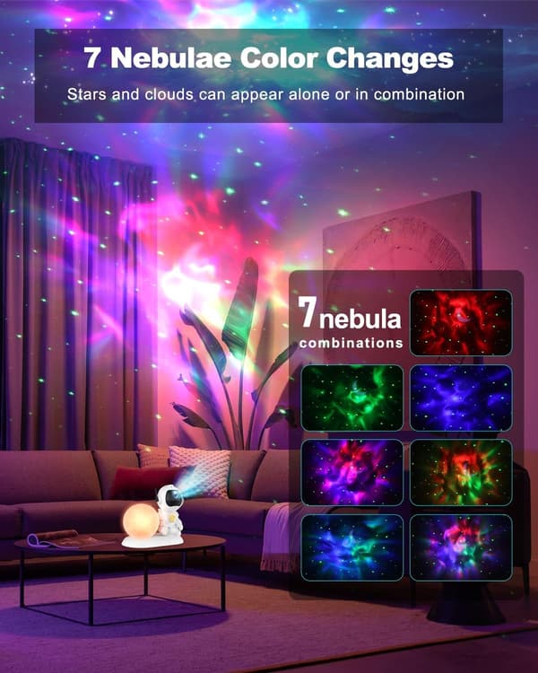 Kaishengyuan Astronaut Galaxy Projector, Starry Sky Projector for Kids and Adults with Nebula Generator, Timer and Remote Control