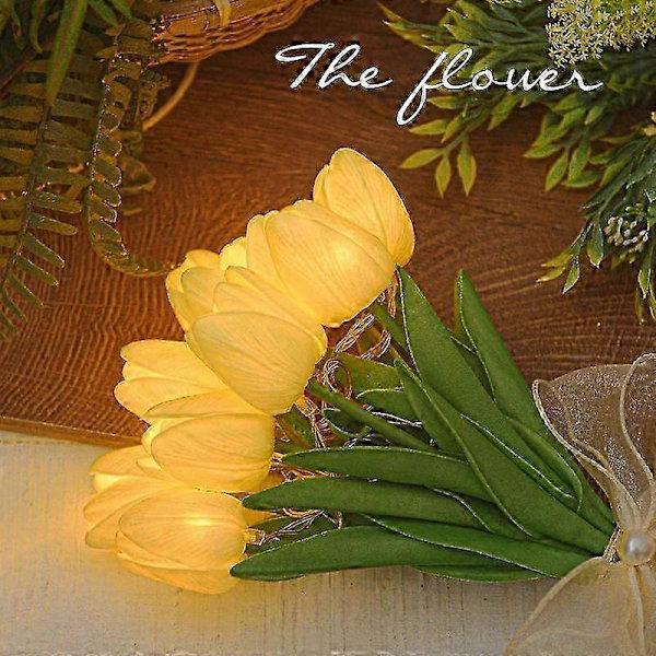 Tulipaner Kunstige Blomster Med LED Lys