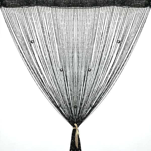 Thread Curtain Panel, Glitter Door Wall Window Doorways Panel Fly Screen Fringe Room Divider Blinds, Tassel Ribbon