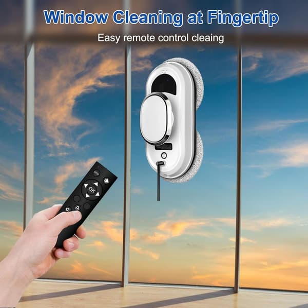 Window Cleaning Robot, Automatic Window Cleaner with Powerful Suction, Intelligent Path Planning, and Remote Control
