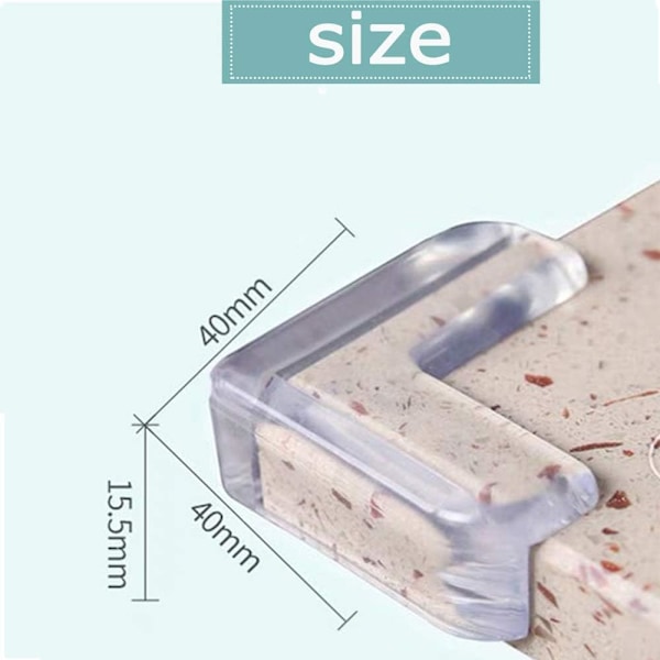 Hörnbeskydd, 8 st, barnsäkra säkerhetshörnskydd, transparenta möbelhörnskydd, mjuka bordshörnskydd för barn Transparent 8 Count (Pack of 1)