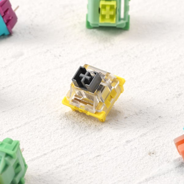 Lineær Mekanisk Bryter, 3-pinners Kortmontering Sølv Ekvivalent, Hot Swappable DIY Tastatur Stille Bryter Modul, 50 Millioner Klikk (24 Brytere) Silver
