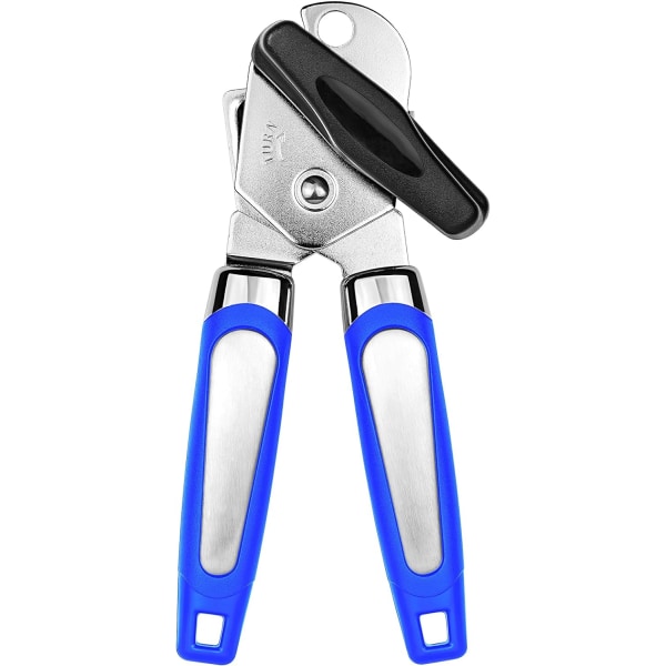 Burköppnare 3-i-1 Rostfritt Stål Manuell Burköppnare med halkfritt handtag Burköppnare Perfekt Köksverktyg Blue 190 x 55 x 50 millimeters