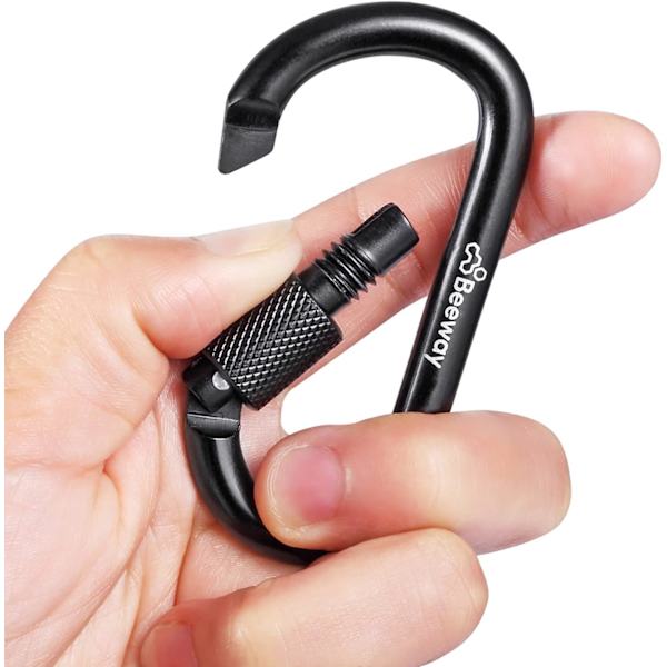 Låsekarabiner, Premium Aluminiumlegering D-Ring Karabinhager Nøglekæde Klip Krog til Camping, Vandring, Rejser, Fiskeri, Rygsæk 8 Colors