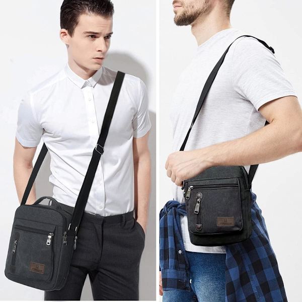 Miesten olkalaukku kangas Messenger laukut Matkustaa crossbody laukku Suuri kapasiteetti Casual käsilaukku useilla taskuilla Työhön Ostokset Vaellus Dai