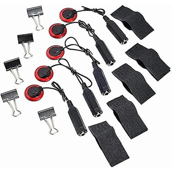 Piezo Kontaktmikrofon Mic. Pickup til Guitar Violin Viola Cello Banjo Sort 5stk
