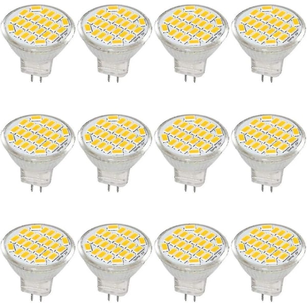 Mr11 Gu4 LED-glödlampa DC/ac 10-30v 3w, 12v, 24v, 30w ekvivalent halogenlampa, 400 lumen, varmvit 3000k, LED-ersättning för kit, trädgård,