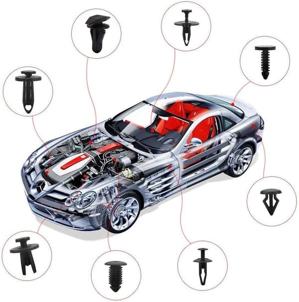 775 pcs Car Fasteners & Plastic Rivets Kit with Fastener Remover, 19 Most Popular Sizes Auto Push Pin Rivets Set