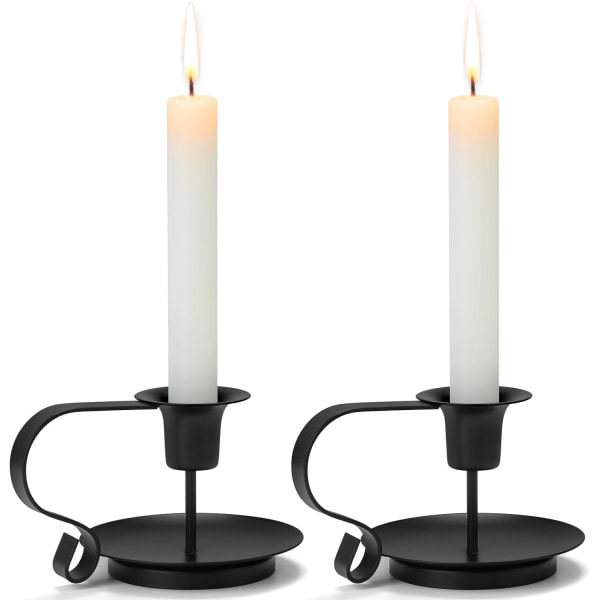 Wrought Iron Taper Candle Holder, Black Candlestick Holders, Candle Holders for Wedding, Dinner, Party Decorations