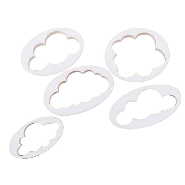 5 stk sky fondant kutter plast kake kjeksform