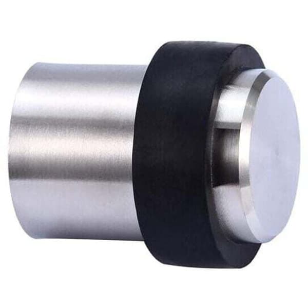 10 X 4,5 cm Gulvmontert dørstopper i rustfritt stål..DEBUNS