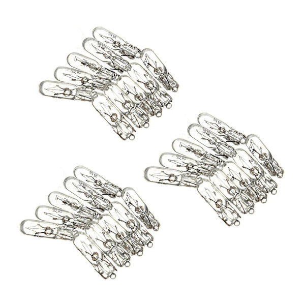 30x T5 286 12v 2w Pære Lamper Halogen Pære Bil Instrument, Gul