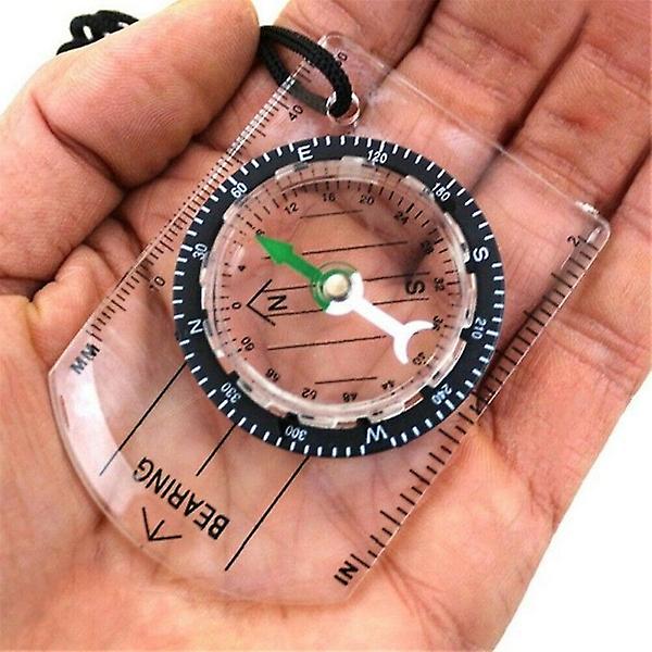 Compact Compass For Hiking Transparent transparent plast och passar t.ex.