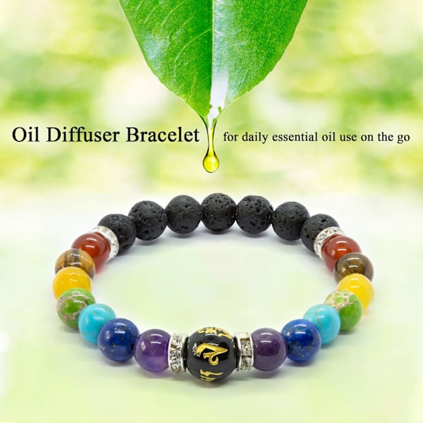 Chakra Armbånd Spirituell Krystallhealing for Angstlindring