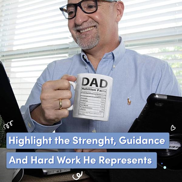 Pappa Mugg - Vit 11oz - Pappa Presenter från Dotter - Bästa Pappa Muggen för Världens Bästa Pappa - Keramisk Kaffe Mugg för Fäder - Pappa Present & Presenter för D White