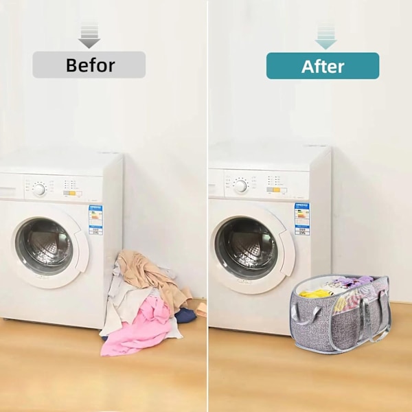 Mesh Laundry Bag, Foldable Laundry Hamper, for Laundry Room, Bathroom or Travel