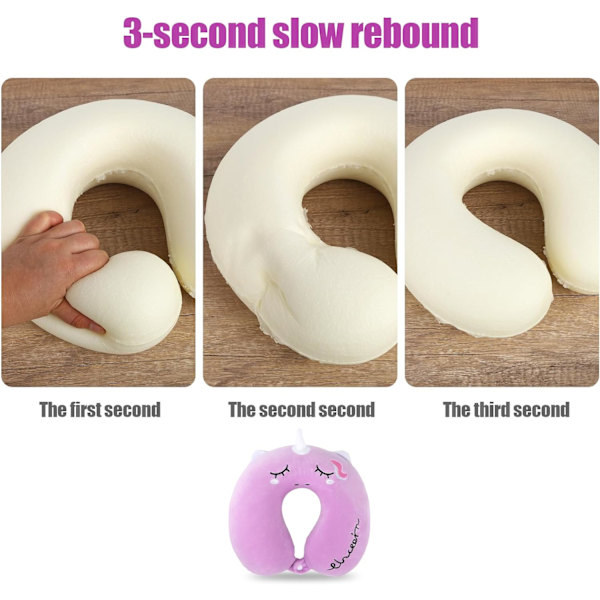 Pute Cartoon Dyre Nakkestøtte Pute 30 * 30cm Memory Foam Nakkepute U-formet Elastisk Barn Reisepute Bærbar U-formet Pude for D 30*30cm
