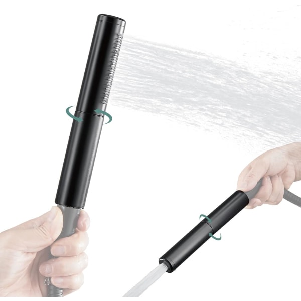 Håndholdt dusj håndholdt dusjspray baderom dusjstav høytrykks luksus hånddusj messing høystrøms hånddusjhode, dobbeltfunksjoner Matte Black Dual Functions Style