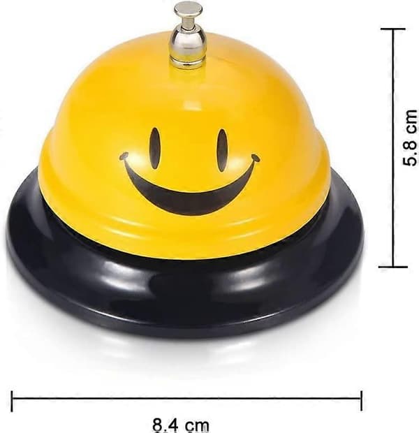 Ringklocka, Restaurang Bar Klassisk Concierge Hotell Serviceklocka (8,5 cm Diameter) (Gul)