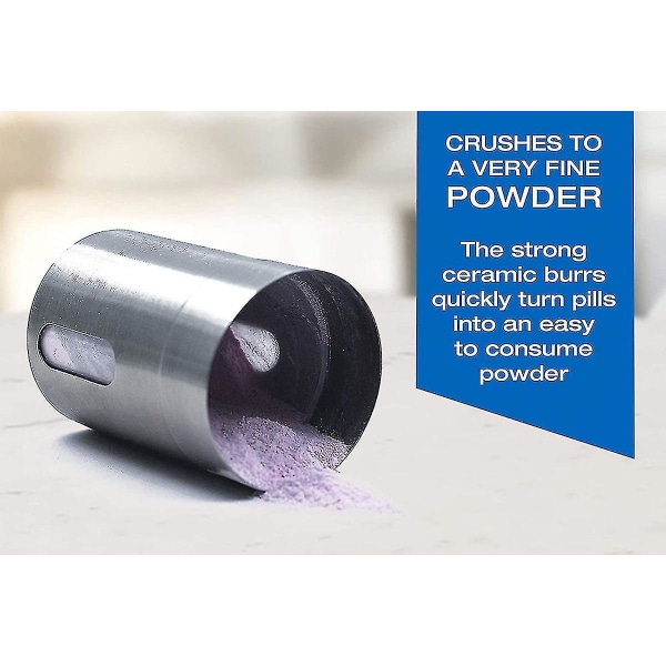 Pill Crusher - Crushes Multiple Tablets To A Fine Powder - Metal Medicine Grinder