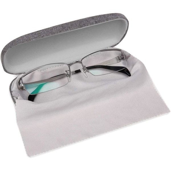 Hård skal glasögonfodral och mode glasögon solglasögonfodral med skyddande hållare glasögonställ för män kvinnor flickor studier arbete resor, fodral för G Grey 2 Pcs