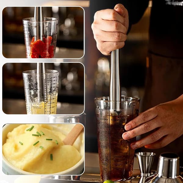 Vinmortel cocktailstøder limepresser mojito tilbehør vaniljestøder perfekt til bartilbehør 22,5 cm