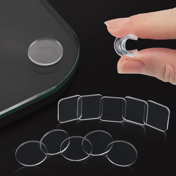 Extremely Soft Glass Table Top Bumper, Anti Slide and Scratch for Glass Table, Transparent Non-Adhesive Bumper Pads for Glass Table Top Spacer. To A