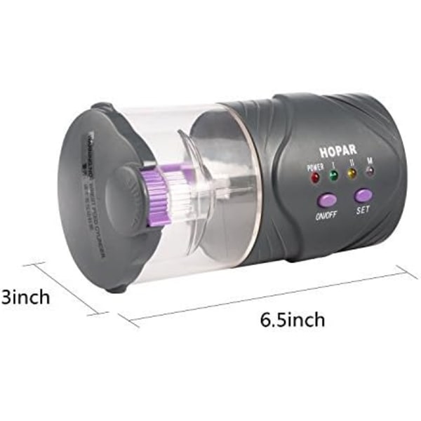 Akvarium Automatisk Fiskefôrer, Saim Daily Double II Batteridrevet Automatisk Fiskefôrer Grey, Clear