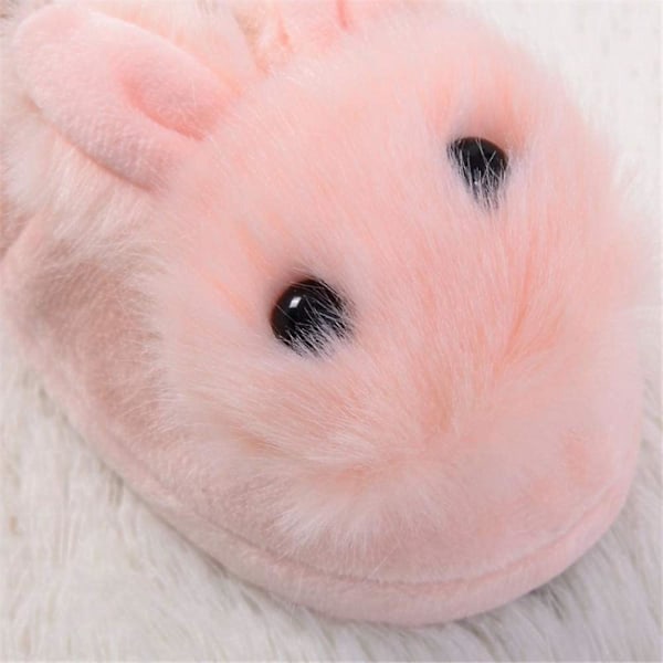 Aveki Baby Girls' Varmt Tofflor Cartoon Kids Vinter Inomhus Hushållsskor,  Bunny-rosa, Storlek: 5-6 Småbarn