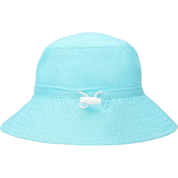 Baby Solhatt Leende Ansikte Småbarn UPF 50+ Solskyddande Hinkhatt Fin Strandhatt för Baby Flicka Pojke Justerbar Mössa Aqua 06 Months