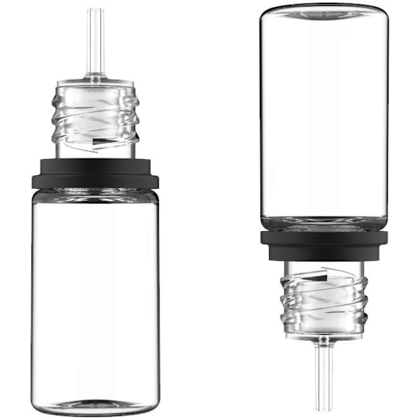 V3 10ml PET Plast Enhörningsflaskor för vätskor - Tomma droppflaskor - 20x 10ml (Klar flaska med svart lock) Clear Bottle With Black Cap