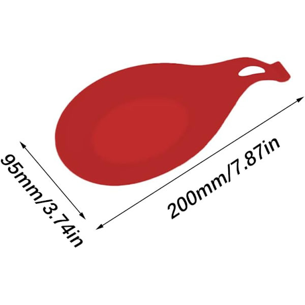 zl Ske Rest, Silikon Ske Rest, Køkken Silikon Ske Rest, Køkken Silikon Ske Holder, Madlavning Ske Rest, Madlavningsredskab Rest, til Spatel Red