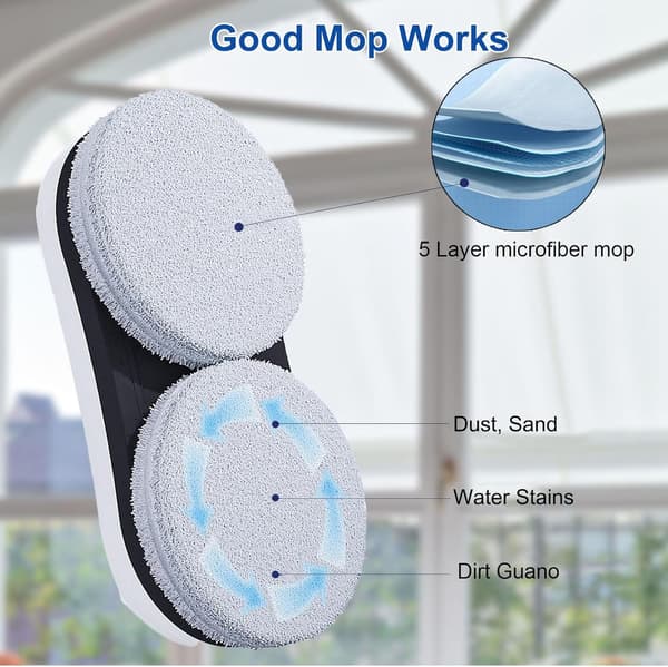 Window Cleaning Robot, Automatic Window Cleaner with Powerful Suction, Intelligent Path Planning, and Remote Control