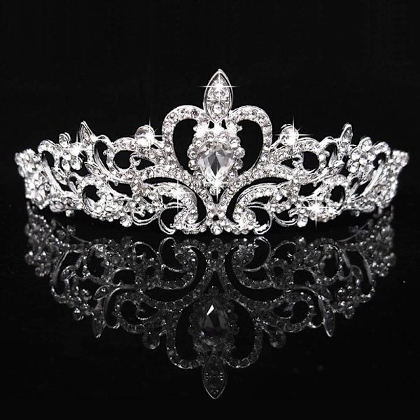 Krystal Rhinestone Tiara Krone til Prinsesse Brude Prom Brudefest Bryllup Hår Pandebånd til Kvinder