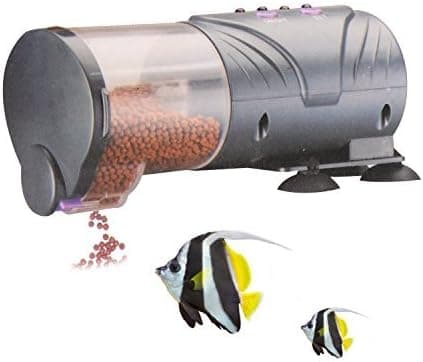 Akvarium Automatisk Fiskefoder, Saim Daily Double II Batteridrevet Automatisk Fiskefoder Grey, Clear