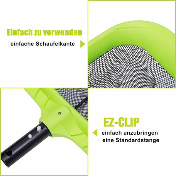 Pool Bottom Skimmer Net with Reinforced Plastic Frame for Swimming Pool, Pond, Spa, Fish Pond, Water Park