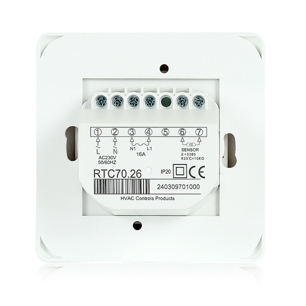 Manuell elektrisk gulvvarmetermostat med AC 220v 16a probe, mekanisk gulvvarmetermostatkontroller [energiklasse A+++] (z)