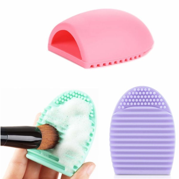 3 styks makeup børste renseæg til rengøring af forskellige børster