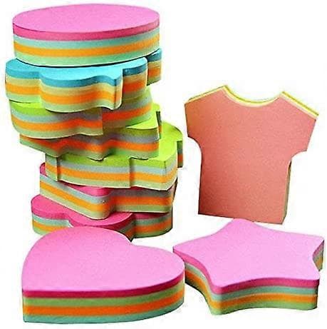 6 Blokker Kreative Klistrelapper 3x3 Selvklebende Lapper 100 Ark/blokk