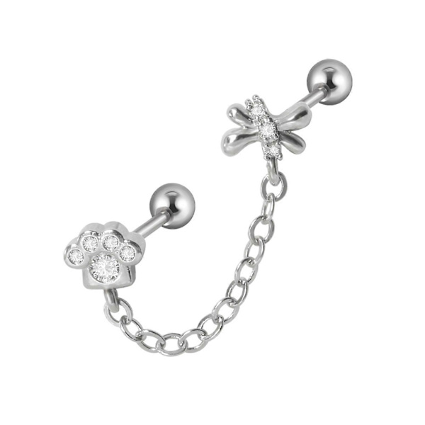 Rustfrit Stål Ørering Tragus Helix Øreflip Stud Blomst/Måne/Stjerne Kvinder Piger Drop Ørering Mode Øretilbehør T7