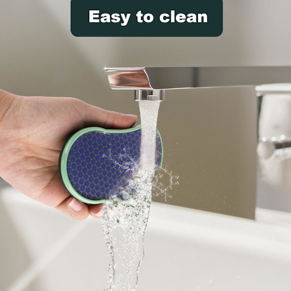 Oppgrader 2-i-1 Nano Glass Callus Remover, fotfil som brukes til våt og tørr fjerning av hard hud, fotrasp for hard og død hudpleie, trygg og bærbar Green