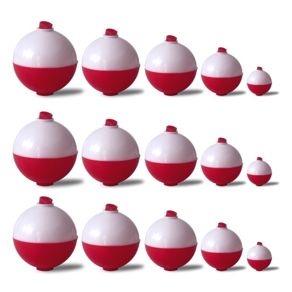 15 kpl White Red Pot-bellied Float Monikäyttöinen kalastuspuikko