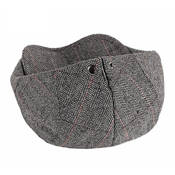 2022ny Herr Randig Basker Vår Höst Vinter Klassisk Mode Vild Newsboy Hatt Vintage Casual Hatt Justerbar Ull Varm Barett Brun