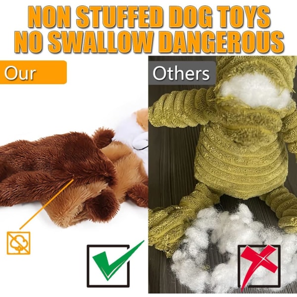 Pivdyr i plys til hunde mod kedsomhed, ingen fyldte vaskebjørne bløde hundelegetøj til små mellemstore store hunde Raccoon
