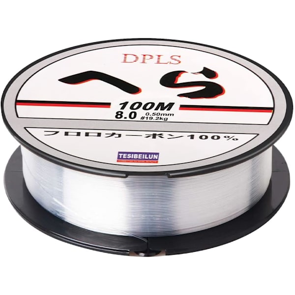 100 meter fiskesnøre, 0,5 mm monofilament klar nylon fiskesnøre sterk spenningstråd fiskesnøre for fiske, henging, håndverk